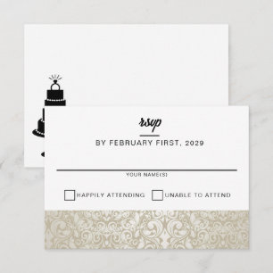 Tarjeta De Confirmación De Asistencia Boda Cake