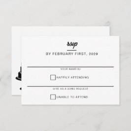 Tarjeta De Confirmación De Asistencia Boda Cake