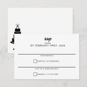 Tarjeta De Confirmación De Asistencia Boda Cake