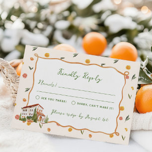Tarjeta De Confirmación De Asistencia Boda Caprichosa de Cítricos Italianos