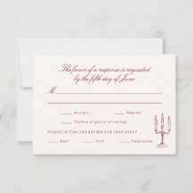 Boda caprichosa ilustrada en rojo