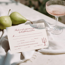 Boda caprichosa ilustrada en rojo