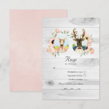 Boda caprichosa rústica de bosque con ciervos