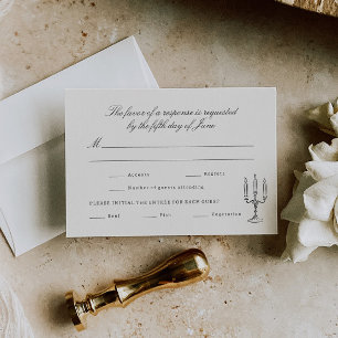 Tarjeta De Confirmación De Asistencia Boda caprichoso ilustrado