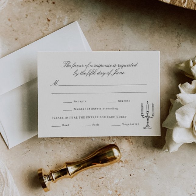 Tarjeta De Confirmación De Asistencia Boda caprichoso ilustrado (Subido por el creador)