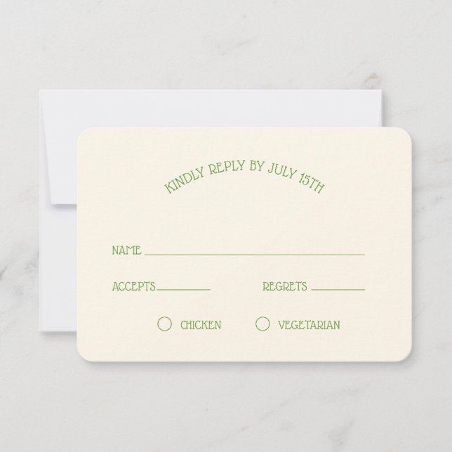 Tarjeta De Confirmación De Asistencia Boda Celtic Knot Shamrock (Anverso)