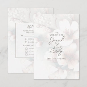 Tarjeta De Confirmación De Asistencia Boda Cherry Blossom