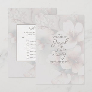 Tarjeta De Confirmación De Asistencia Boda Cherry Blossom