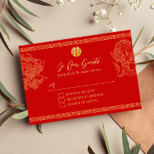 boda china dragón fénix rojo tradicional