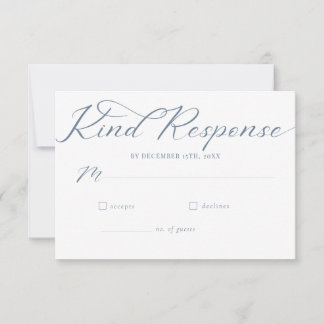 Tarjeta De Confirmación De Asistencia Boda clásico Minimalista de script simple