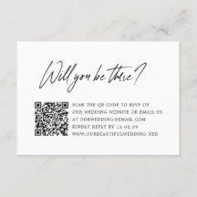 Boda con Código QR Minimalista Moderno