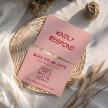 Boda con código QR moderno