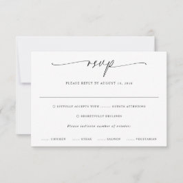Tarjeta De Confirmación De Asistencia Boda con Elección de Canción Moderna Sofisticada