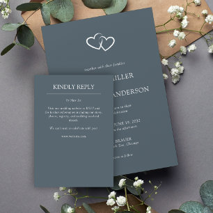 Tarjeta De Confirmación De Asistencia Boda con Elementos Simples Modernos y Elegantes