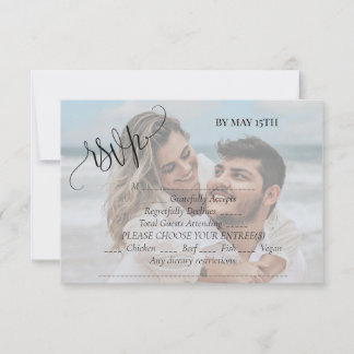 Tarjeta De Confirmación De Asistencia Boda con foto 