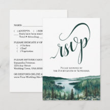 Boda con Letra Elegante en el Lago Rústico Tahoe
