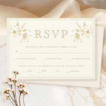 Boda con marco floral de marfil y sepia vintage