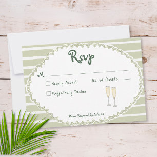 Tarjeta De Confirmación De Asistencia Boda con Palma Solar Chic Costera