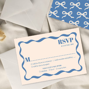 Tarjeta De Confirmación De Asistencia Boda Coquette Bow Retro