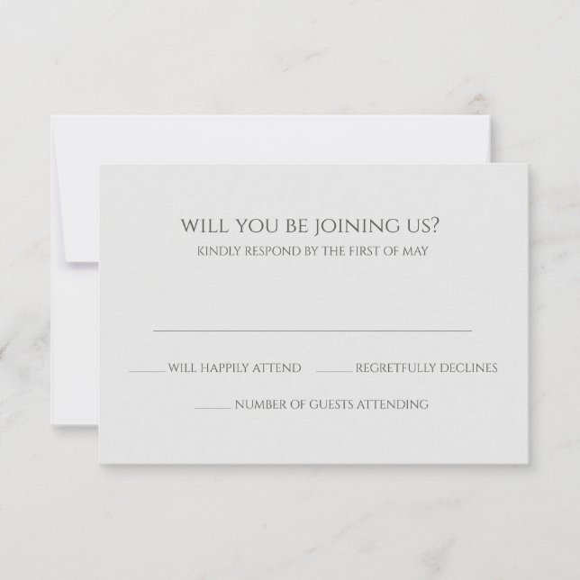 Tarjeta De Confirmación De Asistencia Boda Coral Heart (Anverso)