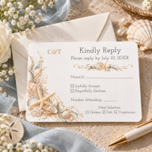 Boda Costera de Estrellas de Mar y Conchas Marinas