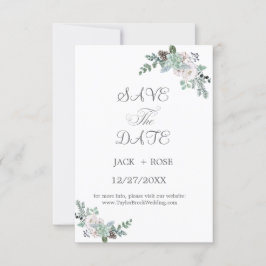 Tarjeta De Confirmación De Asistencia Boda de acuarela de invierno