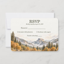 Boda de Acuarela de Otoño en Yosemite Half Dome