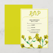 Boda de acuarela floral amarillo