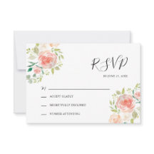 boda de acuarela floral naranja rosa Rubor