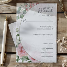 Boda de Acuarela Floral Rosa Claro