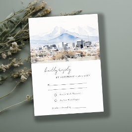 Tarjeta De Confirmación De Asistencia Boda de acuarela Utah de Salt Lake City