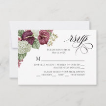 Boda de Anturio y Hortensia de Vino de Borgoña