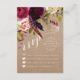 Tarjeta de confirmación de asistencia | Boda de Bo