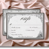 Boda de borde de línea gótica vintage