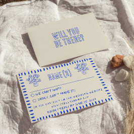 Tarjeta De Confirmación De Asistencia Boda De Burbujas Quirky Retro Funky De Mano