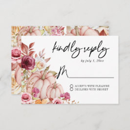 Tarjeta De Confirmación De Asistencia Boda de calabaza otoñal