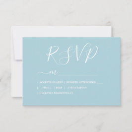 Tarjeta De Confirmación De Asistencia Boda de caligrafía de Moda simple