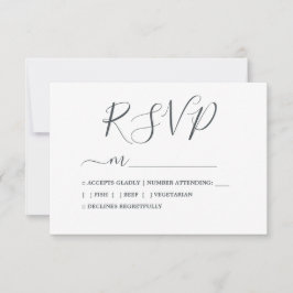 Tarjeta De Confirmación De Asistencia Boda de caligrafía de Moda simple