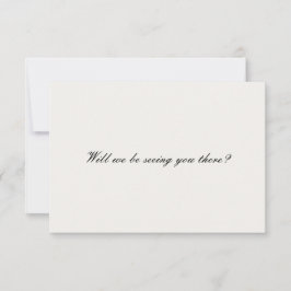 Tarjeta De Confirmación De Asistencia Boda de código QR de guión moderno clásico