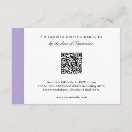 Tarjeta De Confirmación De Asistencia Boda de código QR púrpura de lavadora digital mode