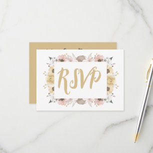 Tarjeta De Confirmación De Asistencia Boda de color pastel