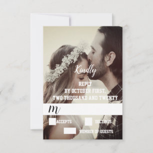 Tarjeta De Confirmación De Asistencia Boda de compromiso de fotografía moderna