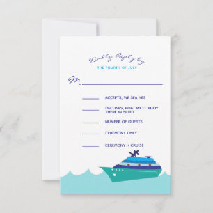 Tarjeta De Confirmación De Asistencia Boda de cruceros