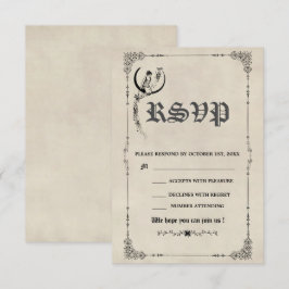 Tarjeta De Confirmación De Asistencia Boda de cuento de hadas de vintage