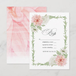 Tarjeta De Confirmación De Asistencia Boda de Dalia Rosa Pastel