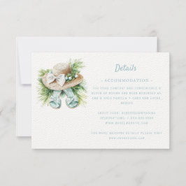 Tarjeta De Confirmación De Asistencia Boda de destino de playa | Detalles de la tarjeta