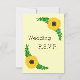 Tarjeta De Confirmación De Asistencia Boda de diseño de girasol amarillo