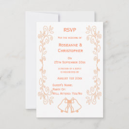 Tarjeta De Confirmación De Asistencia Boda de diseño de pergaminos de pergamino