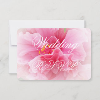 Tarjeta De Confirmación De Asistencia Boda de diseño floral rosa