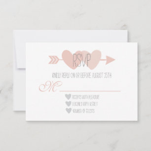 Tarjeta De Confirmación De Asistencia Boda de dos corazones